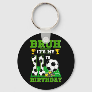 Chaveiro É o meu 11º aniversário de tema de futebol menino