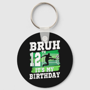Chaveiro É o meu 12º aniversário, festa de futebol masculin