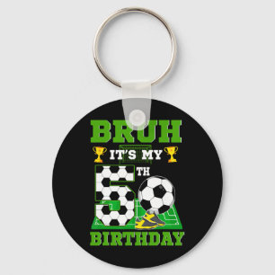 Chaveiro É o meu 5º aniversário, tema de futebol para menin