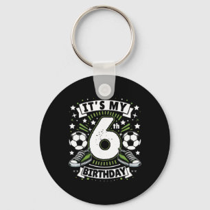 Chaveiro É o meu 6º aniversário Menino de 6 anos Futebol An