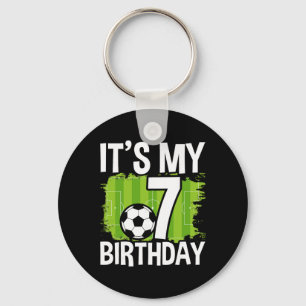 Chaveiro É o meu 7º aniversário menino futebol 7 anos de id
