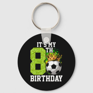 Chaveiro É o meu 8º aniversário menino futebol Ll 8 anos de