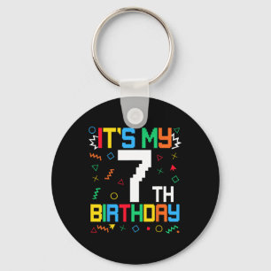 Chaveiro É o meu aniversário de 7 anos Gamer Kids Vídeo Gam