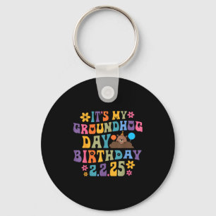 Chaveiro É o Meu Chapéu de Aniversário do Dia do Marmoto Fe