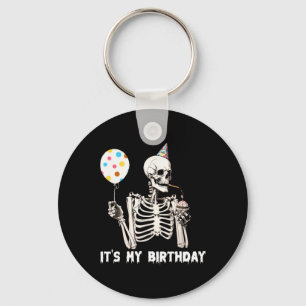 Chaveiro É o meu esqueleto de aniversário de Halloween, ani