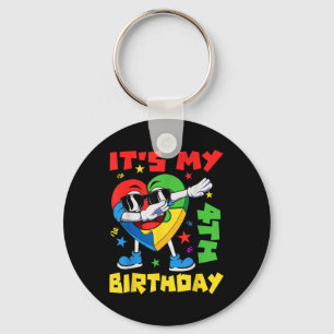 Chaveiro É O Meu Quarto Aniversário A Dabbing Quebra-cabeça