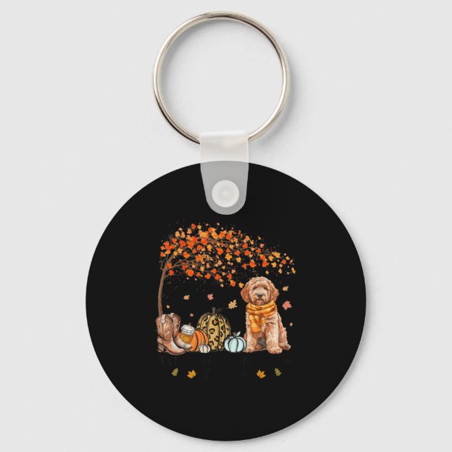 Chaveiro É o tempo mais maravilhoso de Goldendoodle Pumpkin (Frente)