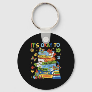 Chaveiro É Ok Ser Diferente Livros de Autismo Coquette