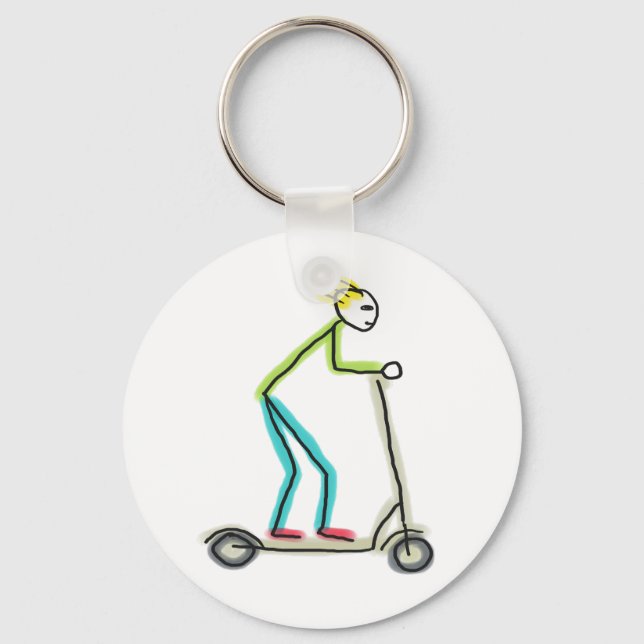 Chaveiro E-scooter Stickman (Frente)