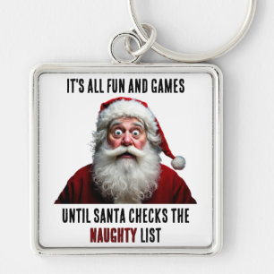 Chaveiro É tudo divertido e jogos, bom Natal para o Pai Nat