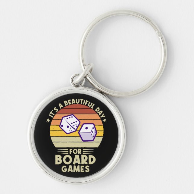 Chaveiro É Um Belo Dia Para Jogos De Tabuleiro divertido jo (Frente)