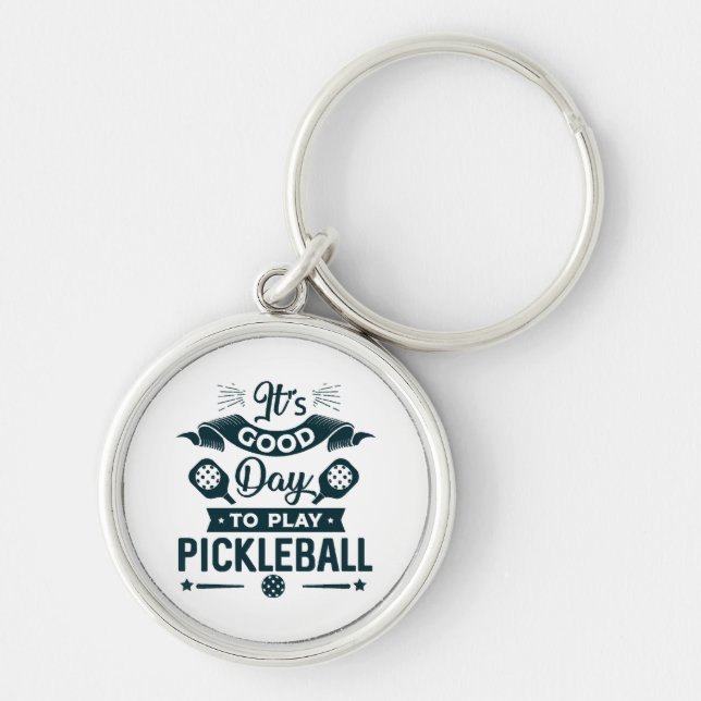Chaveiro É um bom dia para jogar Pickleball (Frente)