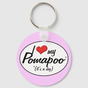 Chaveiro É um Cachorro! Eu Amo Meu Pomapoo