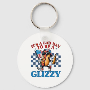 Chaveiro É um dia ruim ser uma camiseta Glizzy 4 de julho