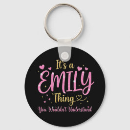 Chaveiro É Uma Coisa de Emily Rosa Dourado Presente para Mu