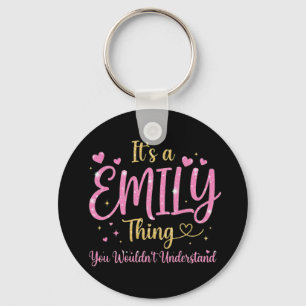 Chaveiro É Uma Coisa de Emily Rosa Dourado Presente para Mu