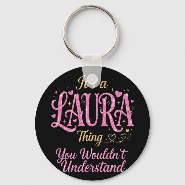 Chaveiro É Uma Coisa de Laura Rosa Dourado Presente para Mu (Frente)