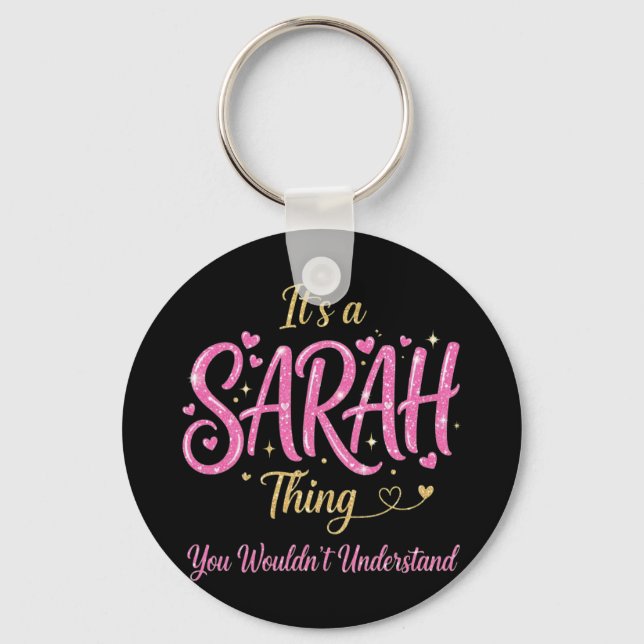Chaveiro É Uma Coisa de Sarah Rosa Dourado Presente para Mu (Frente)