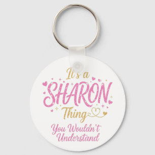 Chaveiro É Uma Coisa de Sharon Rosa Dourado Presente para M