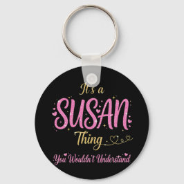 Chaveiro É Uma Coisa de Susan Rosa Dourado Presente para Mu