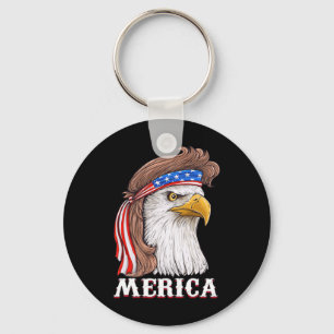 Chaveiro Eagle Mullet 4 de julho EUA Flag Merica