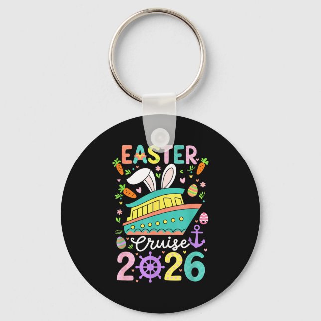 Chaveiro Easter Cruise Crew 2026 Matching Group Family Vaca (Frente)