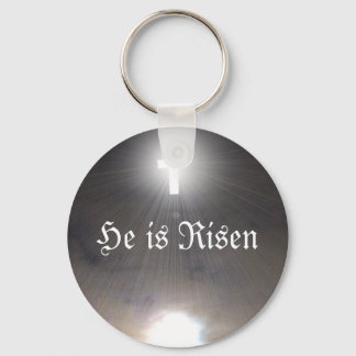 Chaveiro Easter Key Chain He is Risen Light Stream Cross