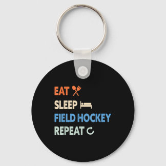 Chaveiro Eat Sleep Field Hockey Repeat _1