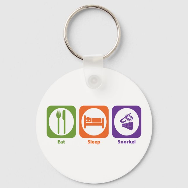 Chaveiro Eat Sleep Snorkel (Frente)