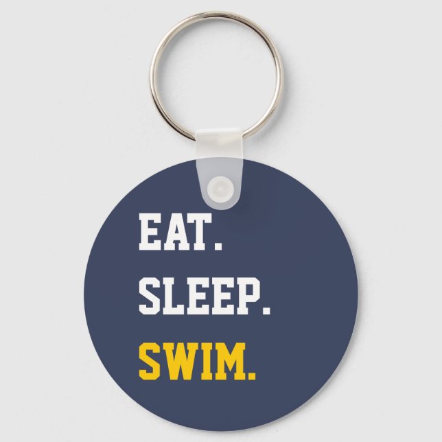 Chaveiro Eat Sleep Swim (Frente)