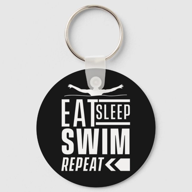 Chaveiro Eat Sleep Swim Repeat (Frente)