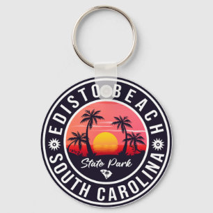 Chaveiro Ebeba Beach South Carolina Retro Sunset Souvenir