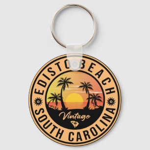 Chaveiro Ebeba Beach South Carolina Retro Sunset Souvenir