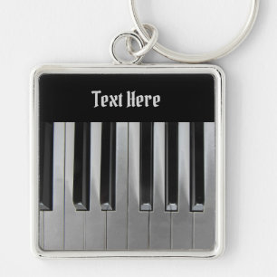 Chaveiro Ebony e Texto personalizado marfim