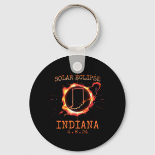 Chaveiro Eclipse 2024 Estado de Indiana Totality Usa Path S