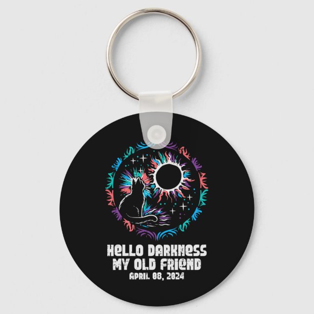 Chaveiro Eclipse Cat Hello Darness April 8 Women Girls Kid (Frente)