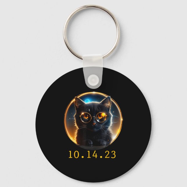 Chaveiro Eclipse do Gato de Outubro de 2023 Total Anular Ec (Frente)