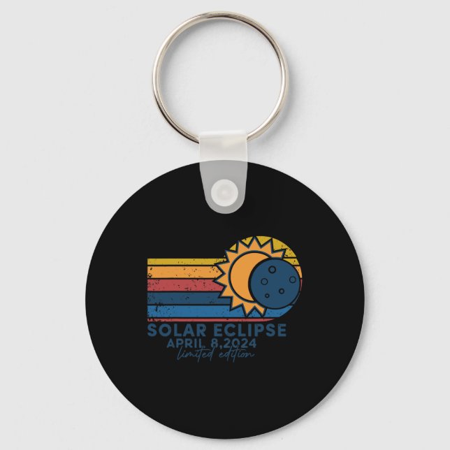 Chaveiro Eclipse Solar 2024 Eclipse Solar Total abril 8 202 (Frente)