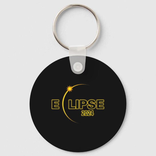 Chaveiro Eclipse Solar 2024 Eclipse Total do Sol 4.08.24 So (Frente)