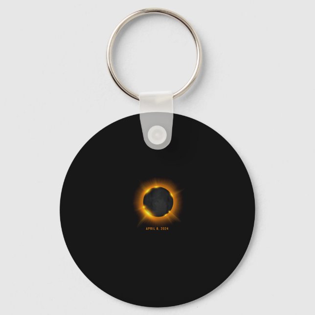 Chaveiro Eclipse Solar 2024 Longa Folha (Frente)