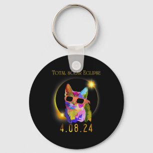 Chaveiro Eclipse Solar 2024 Vidro do Eclipse Solar Vestido