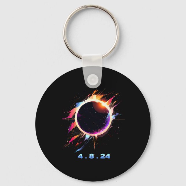 Chaveiro Eclipse Solar 4.8.24 Totalidade Eclipse 2024 Souve (Frente)