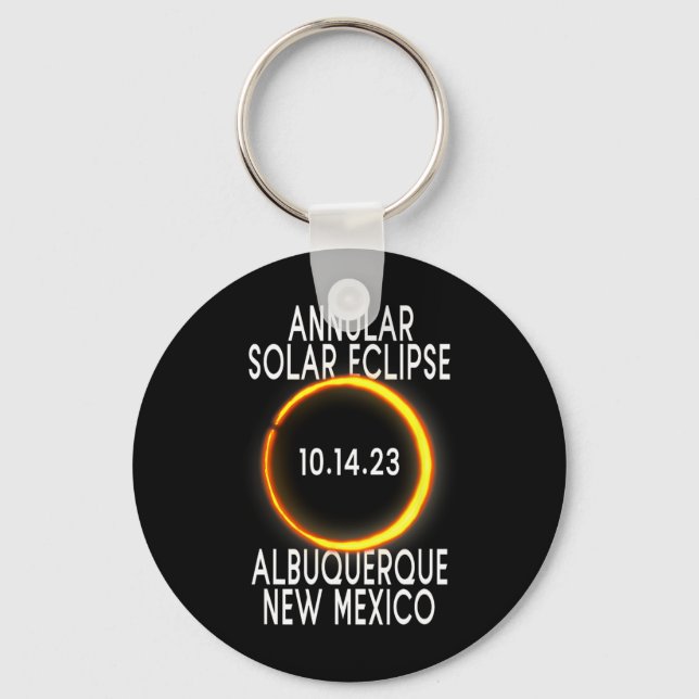 Chaveiro Eclipse Solar Annular T - Albuquerque Novo México (Frente)