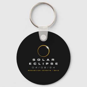 Chaveiro Eclipse Solar de 2024 Broadview Heights Ohio