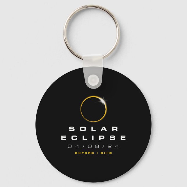 Chaveiro Eclipse Solar de Oxford Ohio (Frente)