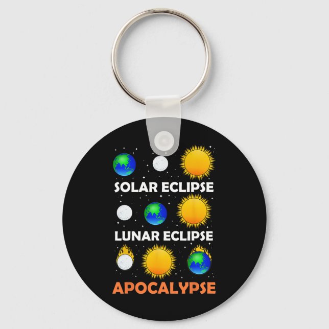 Chaveiro Eclipse Solar Espaço do Professor de Ciência Lunar (Frente)