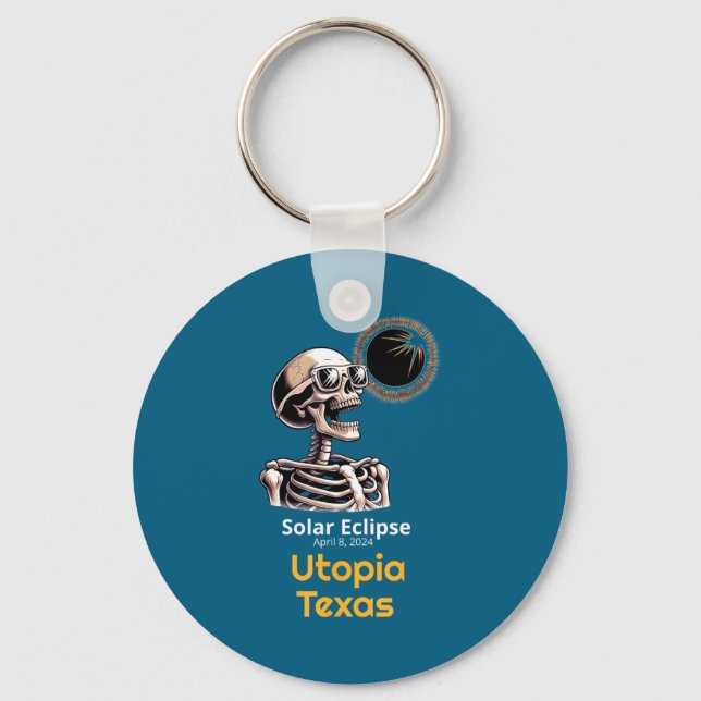 Chaveiro Eclipse Solar Esqueleto Utopia Texas (Frente)