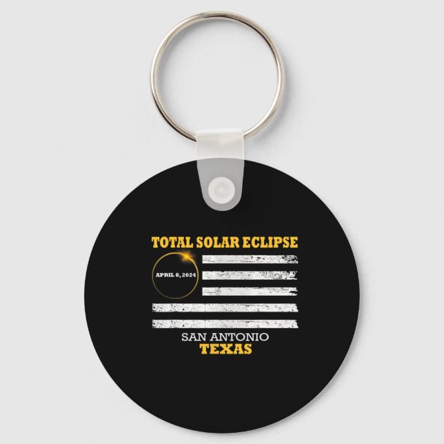 Chaveiro Eclipse Solar San Antonio 2024 2024 040824 (Frente)