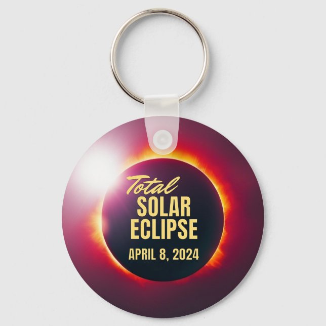 Chaveiro Eclipse Solar Total 2024 (Frente)