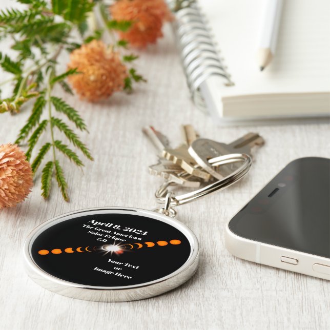 Chaveiro Eclipse Solar Total 2024 (Lateral)